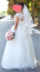 Свадебное платье, размер 48-50, цвет айвори Бендеры